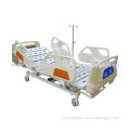 CE/ISO/ICU electric hospital bed with five functions, side rail controller & fifth wheels